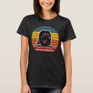 Caucasian Shepherd Dog Retro Vintage Colourful Sun T-Shirt