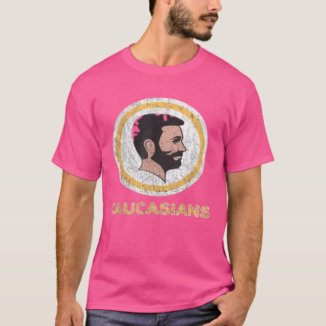 Caucasian T-Shirt Caucasians Pride Vintage Funny S (Front)