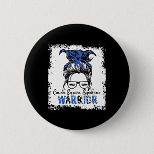 Cauda Equina Syndrome Warrior Blue Ribbon Awarenes 6 Cm Round Badge