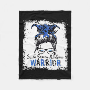 Cauda Equina Syndrome Warrior Blue Ribbon Awarenes Fleece Blanket