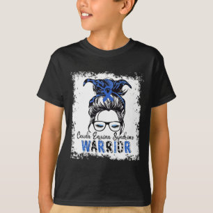Cauda Equina Syndrome Warrior Blue Ribbon Awarenes T-Shirt
