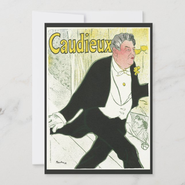 Caudieux by Toulouse Lautrec, Vintage Art Nouveau (Front)