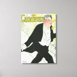 Caudieux by Toulouse Lautrec, Vintage Art Nouveau Canvas Print
