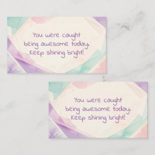 Caught Being Awesome Encouragement Business Card