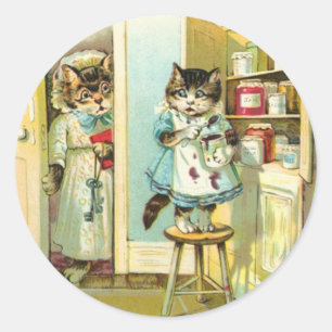 Caught in the Act Classic Round Sticker