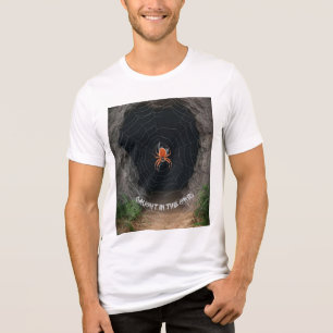 "Caught in the Grid" Cyber Spiderweb Graphic Tri-Blend Shirt