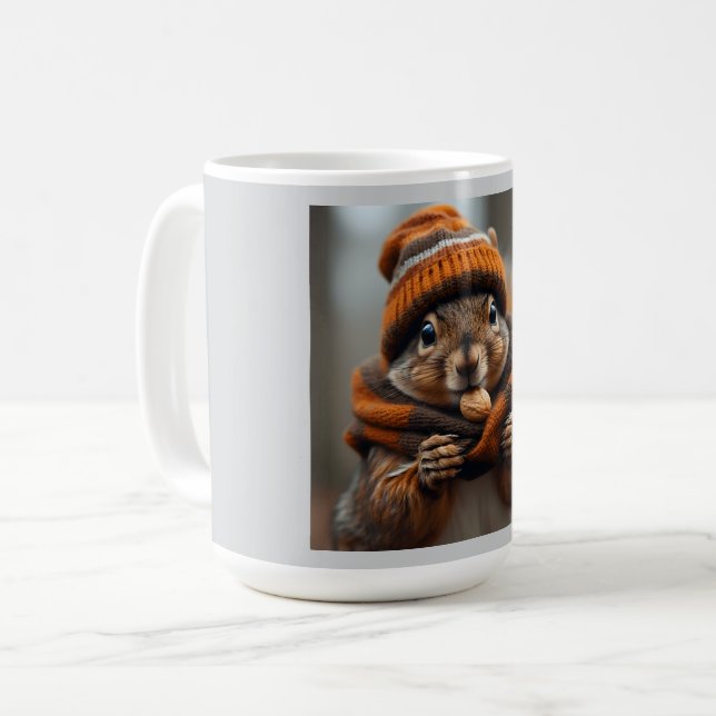 Caught snacking again - Squirrel Ai image Coffee Mug (Front Left)