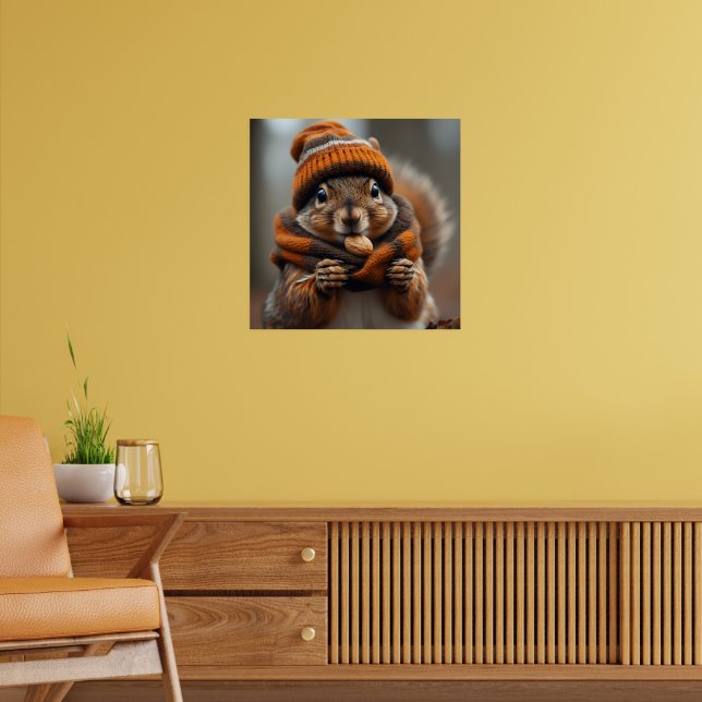 Caught snacking again - Squirrel Ai image Poster (Living Room 2)