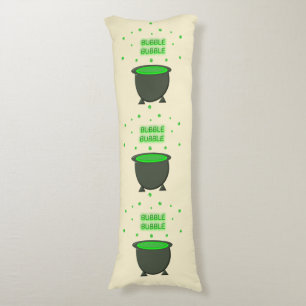 Cauldron and Bubbling Green Brew Halloween Body Cushion