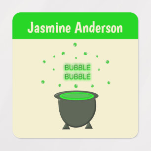 Cauldron and Bubbling Green Brew Halloween Custom