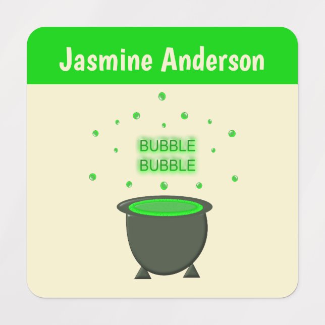 Cauldron and Bubbling Green Brew Halloween Custom (Design 1)