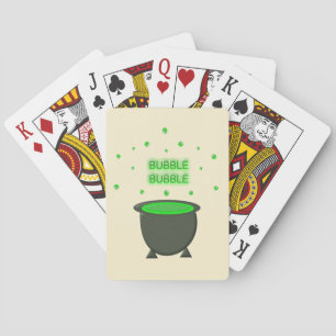 Cauldron and Bubbling Green Brew Halloween Playing Cards