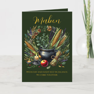 Cauldron And Corn Mabon Ritual Invitation Card