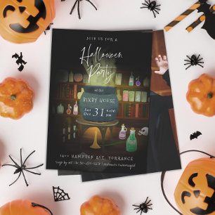 Cauldron Brewing Halloween Party Invitation