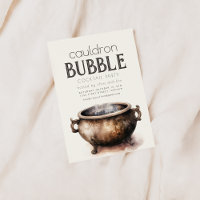 Cauldron Bubble Halloween Party Invitation