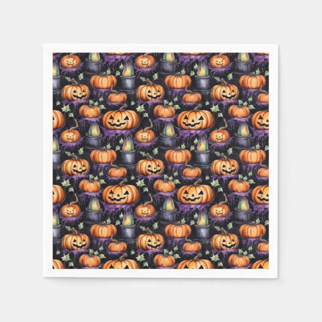 Cauldron & Cackle – The Pumpkin Spell Repeat Napkin (Front)