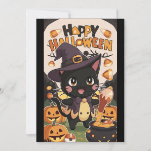 Cauldron Editable Happy Halloween Holiday Card