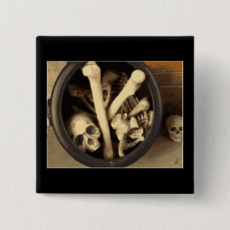Cauldron of bones. 15 cm square badge