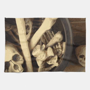 Cauldron of bones. tea towel