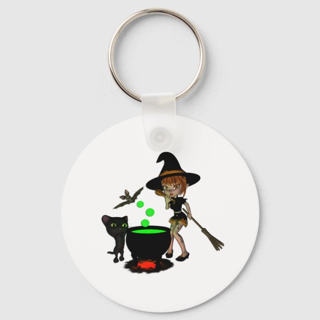 Cauldron Witch Key Ring (Front)