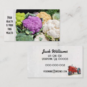 Cauliflower and Broccoli Produce Business Card