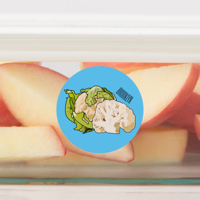 Cauliflower cartoon illustration (Affixed)