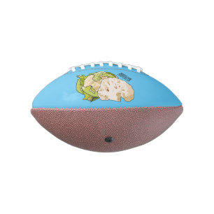 Cauliflower cartoon illustration american football