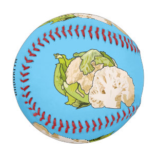Cauliflower cartoon illustration baseball