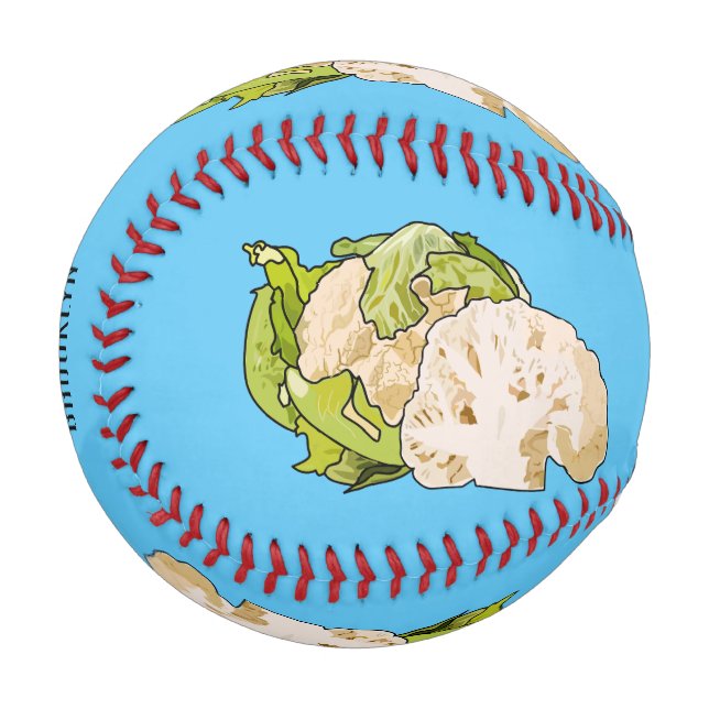 Cauliflower cartoon illustration baseball (Front Left)