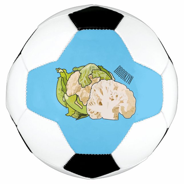 Cauliflower cartoon illustration football (Front)
