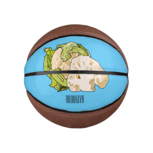 Cauliflower cartoon illustration mini basketball