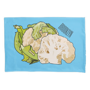 Cauliflower cartoon illustration pillowcase
