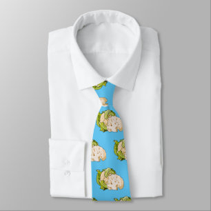 Cauliflower cartoon illustration tie