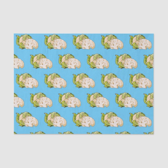 Cauliflower cartoon illustration tissue paper (Front)
