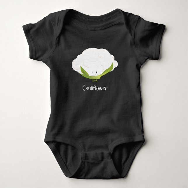 Cauliflower character | Baby Bodysuit (Front)