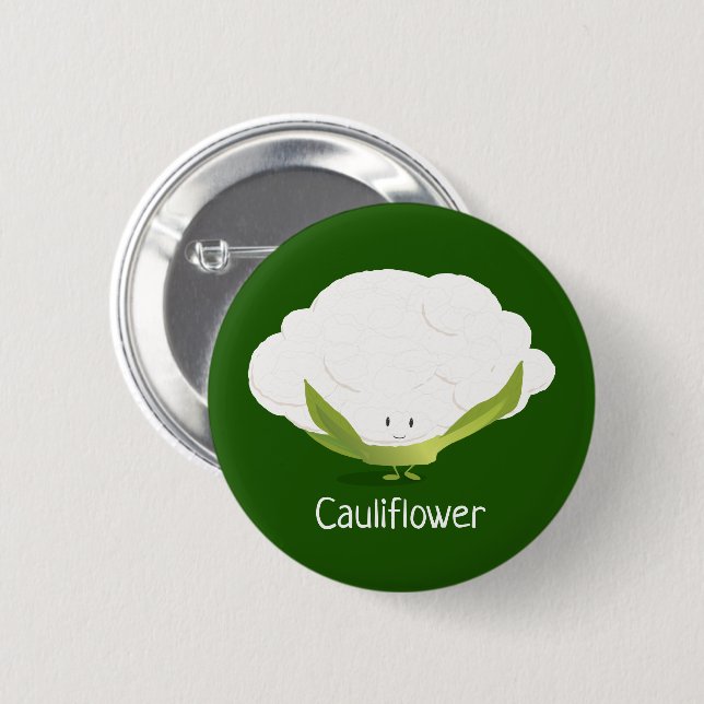 Cauliflower character | Button (Front & Back)