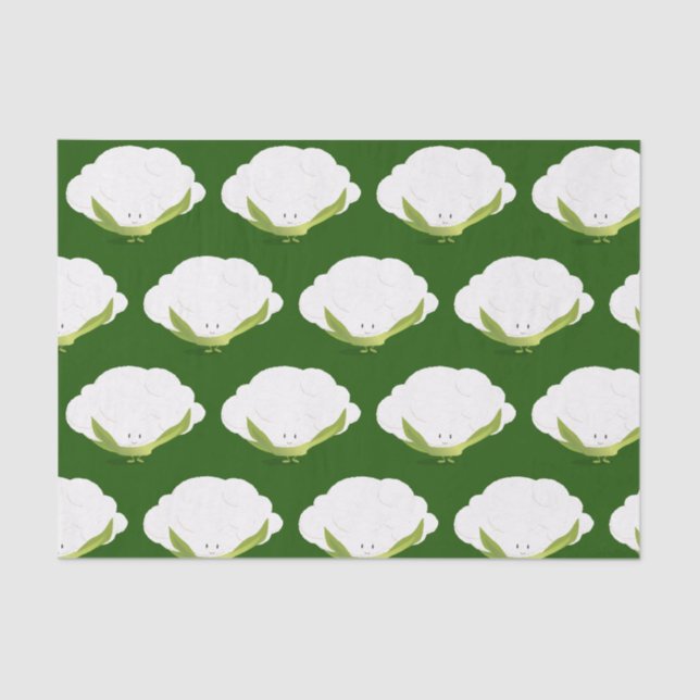 Cauliflower Character Cute Food Tissue Paper (Front)