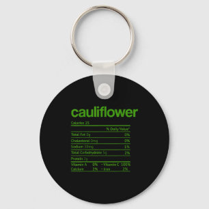 Cauliflower Nutrition Fact Funny Thanksgiving Chri Key Ring