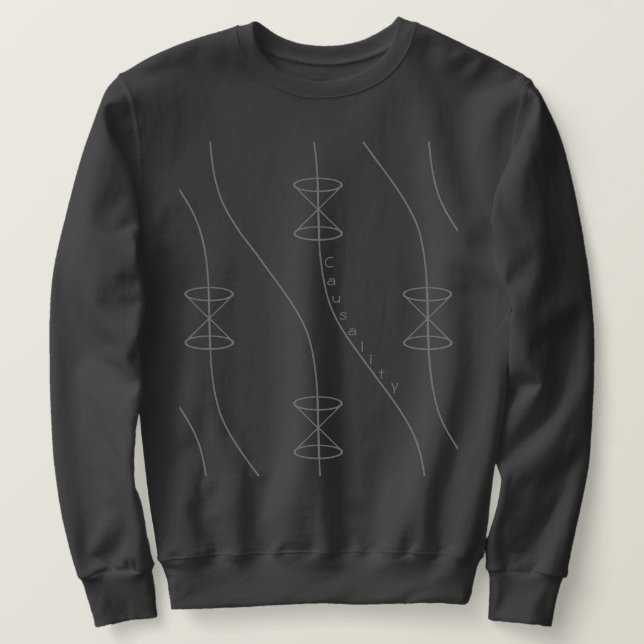 Causality in the Relativity Theory (Gray Color) Sweatshirt (Design Front)