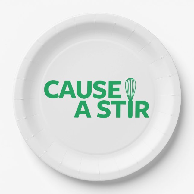 Cause a Stir Paper Plate (Front)