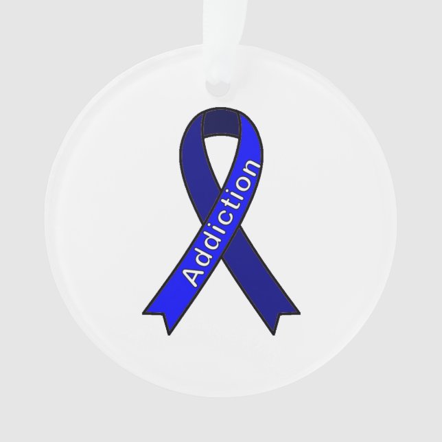 Cause Ribbon Addiction Ornament (Front)