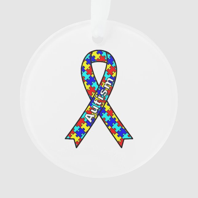 Cause Ribbon Autism Ornament (Front)