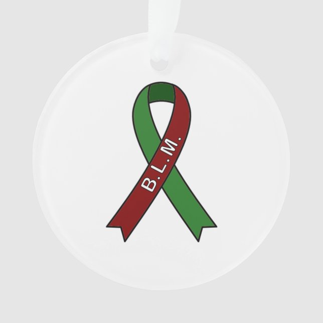 Cause Ribbon BLM Ornament (Front)