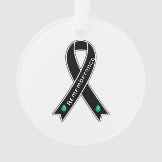 Cause Ribbon Remembrance Ornament  (Front)