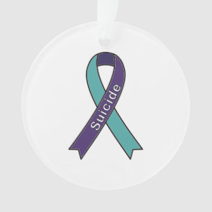 Cause Ribbon Suicide Ornament