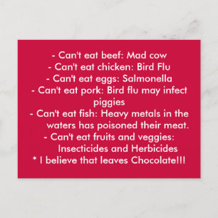 Causes - Healthy Eating Postcard