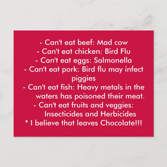 Causes - Healthy Eating Postcard (Front)