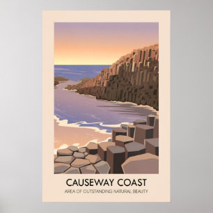 Causeway Coast AONB Travel Poster