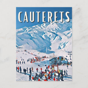 Cauterets Ski resort Postcard