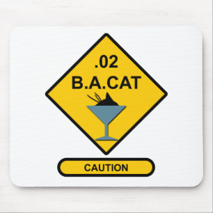 Caution: .02 B. A. Cat Mouse Mat